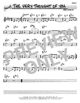 page one of The Very Thought Of You (Real Book – Melody & Chords – C Instruments)