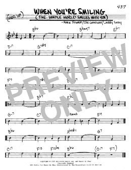 page one of When You're Smiling (The Whole World Smiles With You) (Real Book – Melody & Chords – C Instruments)