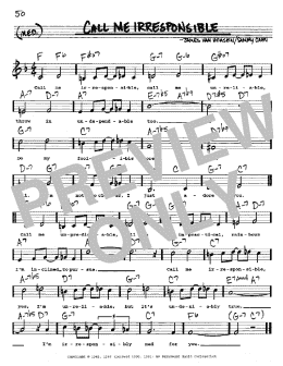 page one of Call Me Irresponsible (Real Book – Melody, Lyrics & Chords)