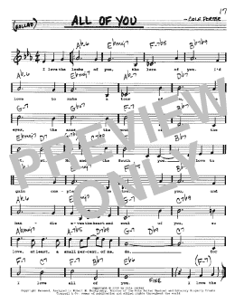 page one of All Of You (Real Book – Melody, Lyrics & Chords)