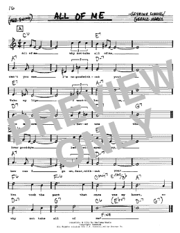 page one of All Of Me (Real Book – Melody, Lyrics & Chords)