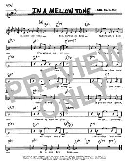 page one of In A Mellow Tone (Real Book – Melody, Lyrics & Chords)