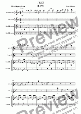 page one of Trio in Bb, D898, Rondo