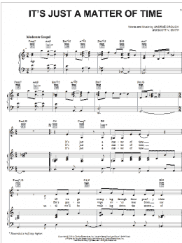 page one of It's Just A Matter Of Time (Piano, Vocal & Guitar Chords (Right-Hand Melody))