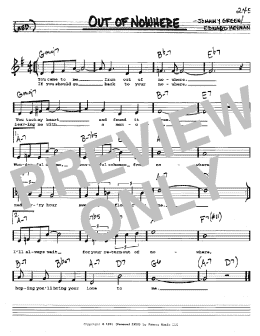 page one of Out Of Nowhere (Real Book – Melody, Lyrics & Chords)