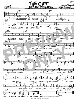 page one of The Gift! (Recado Bossa Nova) (Real Book – Melody, Lyrics & Chords)