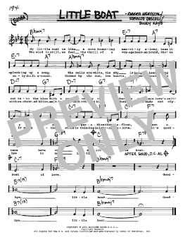 page one of Little Boat (Real Book – Melody, Lyrics & Chords)