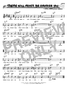 page one of There Will Never Be Another You (Real Book – Melody, Lyrics & Chords)