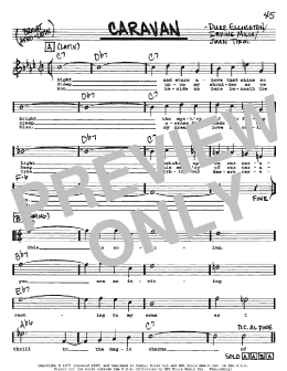 page one of Caravan (Real Book – Melody, Lyrics & Chords)