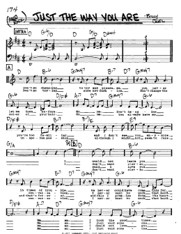 page one of Just The Way You Are (Real Book – Melody, Lyrics & Chords)