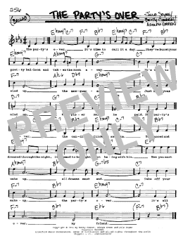 page one of The Party's Over (Real Book – Melody, Lyrics & Chords)