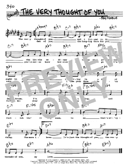 page one of The Very Thought Of You (Real Book – Melody, Lyrics & Chords)