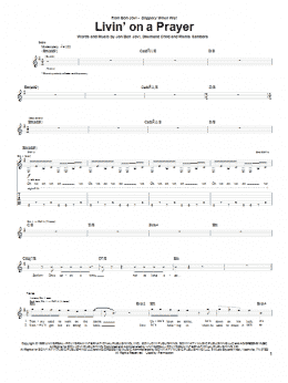 page one of Livin' On A Prayer (Guitar Tab)