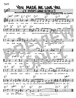 page one of You Made Me Love You (I Didn't Want To Do It) (Real Book – Melody, Lyrics & Chords)