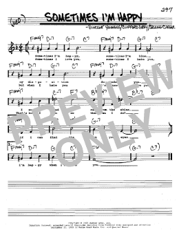 page one of Sometimes I'm Happy (Real Book – Melody, Lyrics & Chords)