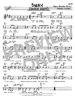 page one of Sway (Quien Sera) (Real Book – Melody, Lyrics & Chords)