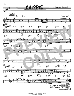 page one of Chippie (Real Book – Melody & Chords – Bb Instruments)