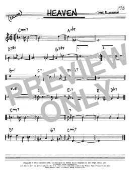 page one of Heaven (Real Book – Melody & Chords – Bb Instruments)