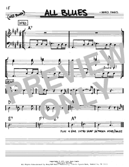 page one of All Blues (Real Book – Melody & Chords – Bb Instruments)