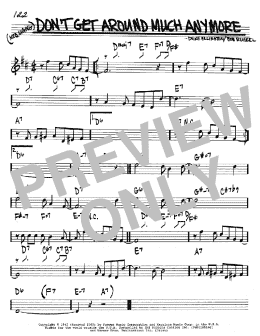 page one of Don't Get Around Much Anymore (Real Book – Melody & Chords – Bb Instruments)