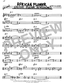 page one of African Flower (Petite Fleur Africaine) (Real Book – Melody & Chords – Bb Instruments)