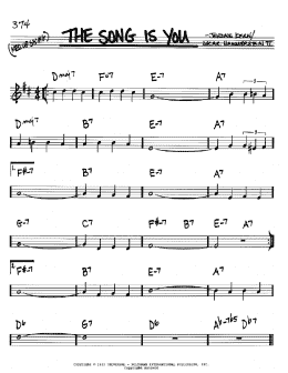 page one of The Song Is You (Real Book – Melody & Chords – Bb Instruments)