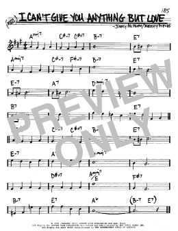 page one of I Can't Give You Anything But Love (Real Book – Melody & Chords – Bb Instruments)