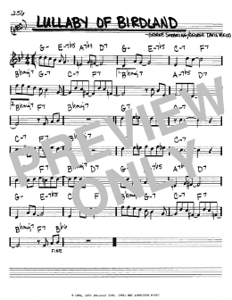 page one of Lullaby Of Birdland (Real Book – Melody & Chords – Bb Instruments)