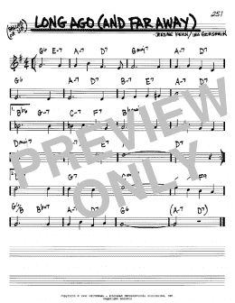 page one of Long Ago (And Far Away) (Real Book – Melody & Chords – Bb Instruments)