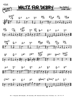 page one of Waltz For Debby (Real Book – Melody & Chords – Bb Instruments)