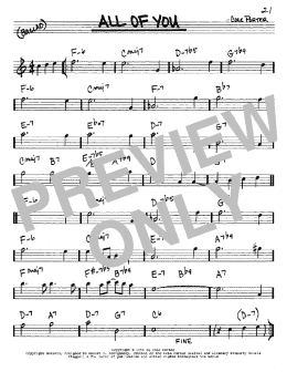 page one of All Of You (Real Book – Melody & Chords – Eb Instruments)