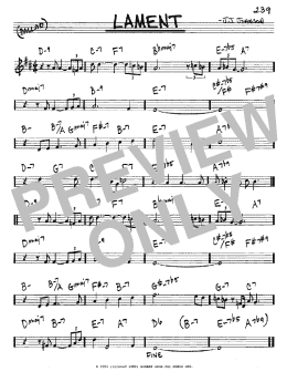 page one of Lament (Real Book – Melody & Chords – Eb Instruments)