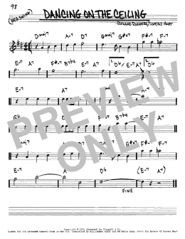 page one of Dancing On The Ceiling (Real Book – Melody & Chords – Eb Instruments)