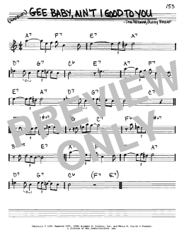 page one of Gee Baby, Ain't I Good To You (Real Book – Melody & Chords – Eb Instruments)