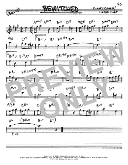 page one of Bewitched (Real Book – Melody & Chords – Eb Instruments)