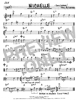 page one of Michelle (Real Book – Melody & Chords – Eb Instruments)