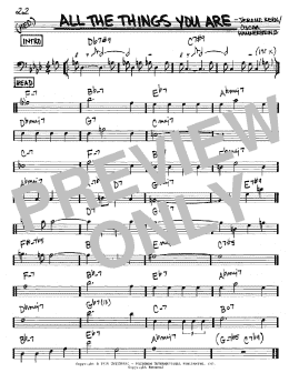 page one of All The Things You Are (Real Book – Melody & Chords – Bass Clef Instruments)