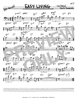 page one of Easy Living (Real Book – Melody & Chords – Bass Clef Instruments)