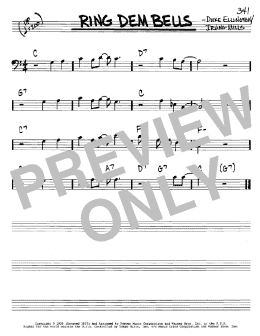 page one of Ring Dem Bells (Real Book – Melody & Chords – Bass Clef Instruments)