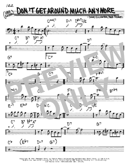 page one of Don't Get Around Much Anymore (Real Book – Melody & Chords – Bass Clef Instruments)