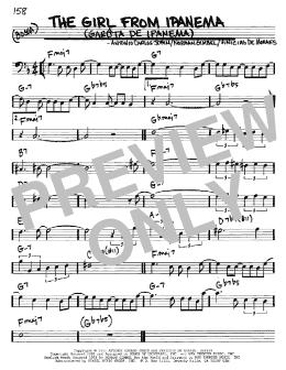 page one of The Girl From Ipanema (Garota De Ipanema) (Real Book – Melody & Chords – Bass Clef Instruments)