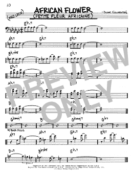 page one of African Flower (Petite Fleur Africaine) (Real Book – Melody & Chords – Bass Clef Instruments)