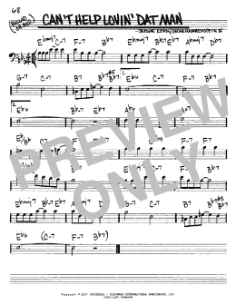 page one of Can't Help Lovin' Dat Man (Real Book – Melody & Chords – Bass Clef Instruments)