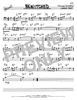 page one of Bewitched (Real Book – Melody & Chords – Bass Clef Instruments)