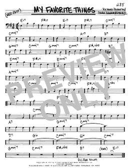 page one of My Favorite Things (Real Book – Melody & Chords – Bass Clef Instruments)