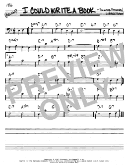 page one of I Could Write A Book (Real Book – Melody & Chords – Bass Clef Instruments)