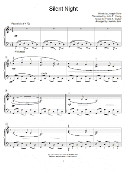 page one of Silent Night (Educational Piano)