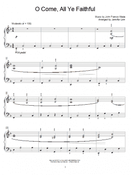 page one of O Come, All Ye Faithful (Adeste Fideles) (Educational Piano)