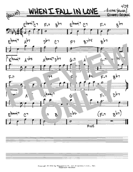 page one of When I Fall In Love (Real Book – Melody & Chords – Bass Clef Instruments)