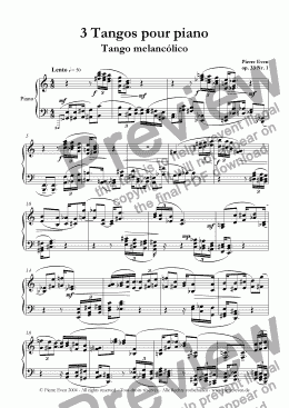 page one of 3 Tangos for Piano, op. 33